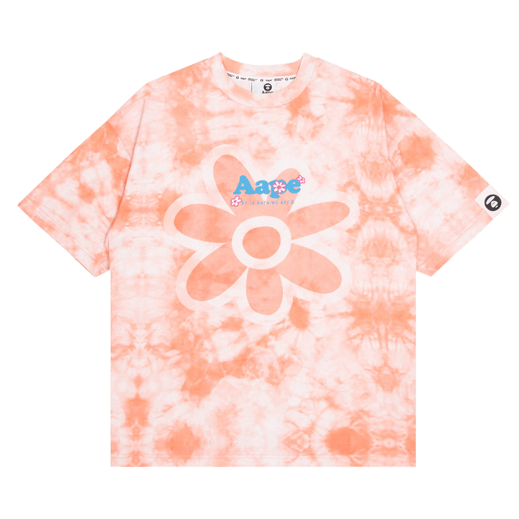 AAPE Relaxed Logo Graphic Tie-Dye Tee "Orange"