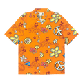 AAPE Moonface Graphic Patterned Short-Sleeve Shirt "Orange/Black"