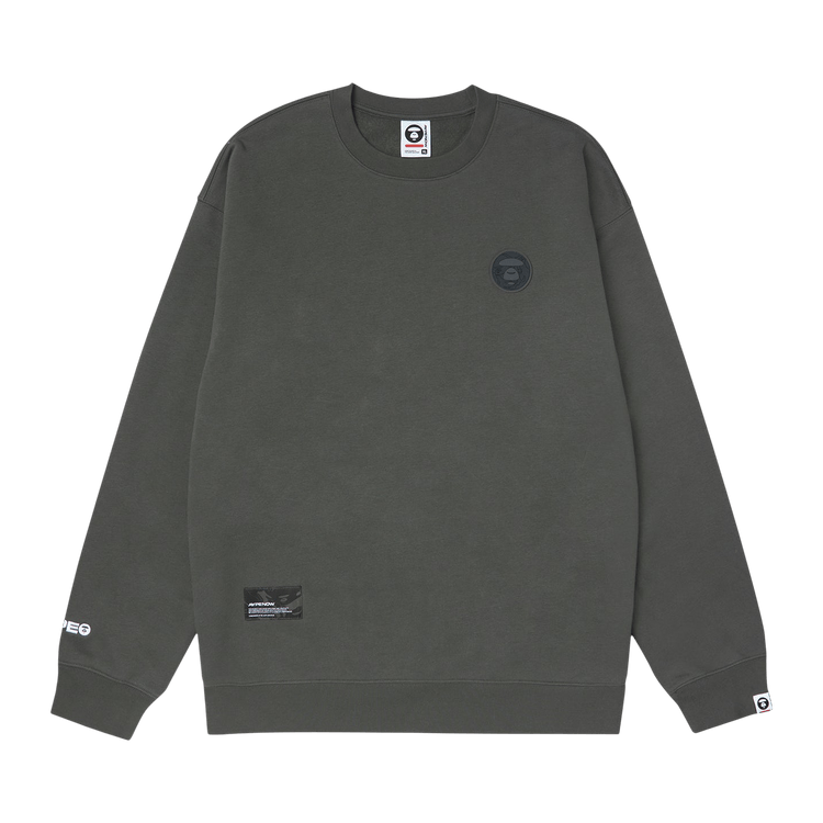 AAPE Moonface Patch Sweatshirt "Khaki/Grey"