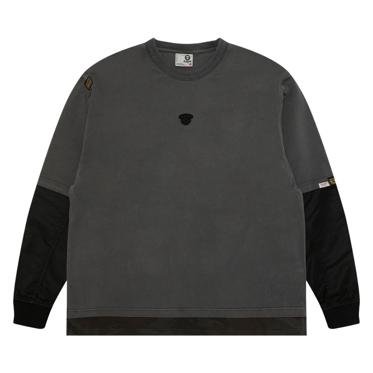 AAPE Moonface Logo Long Sleeve Tee "Black/Light"