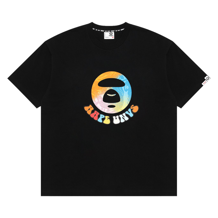 AAPE Moonface Graphic Printed Tee "Black"