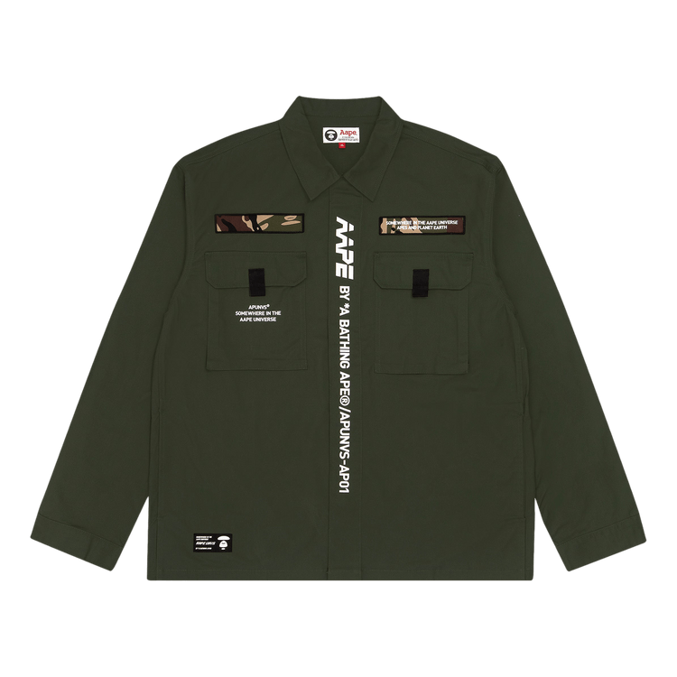 AAPE Logo Work Shirt "Khaki/Dark"