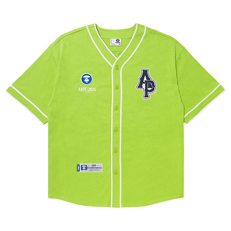 AAPE Moonface Patch Short-Sleeve Shirt "Green/Beige"