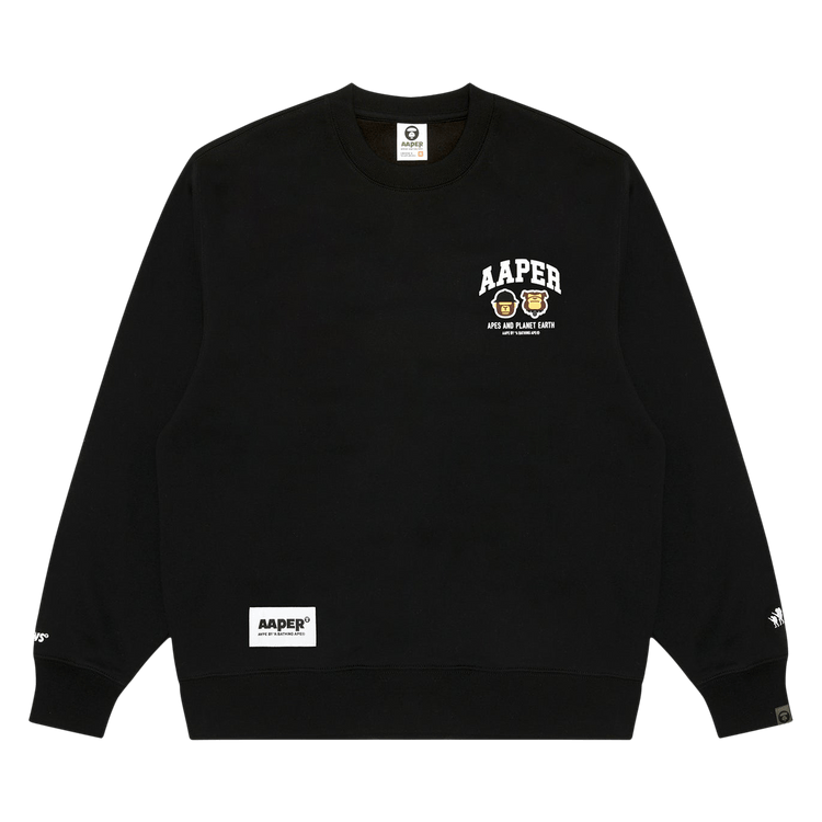 AAPE r Crew Neck Sweatshirt "Black"