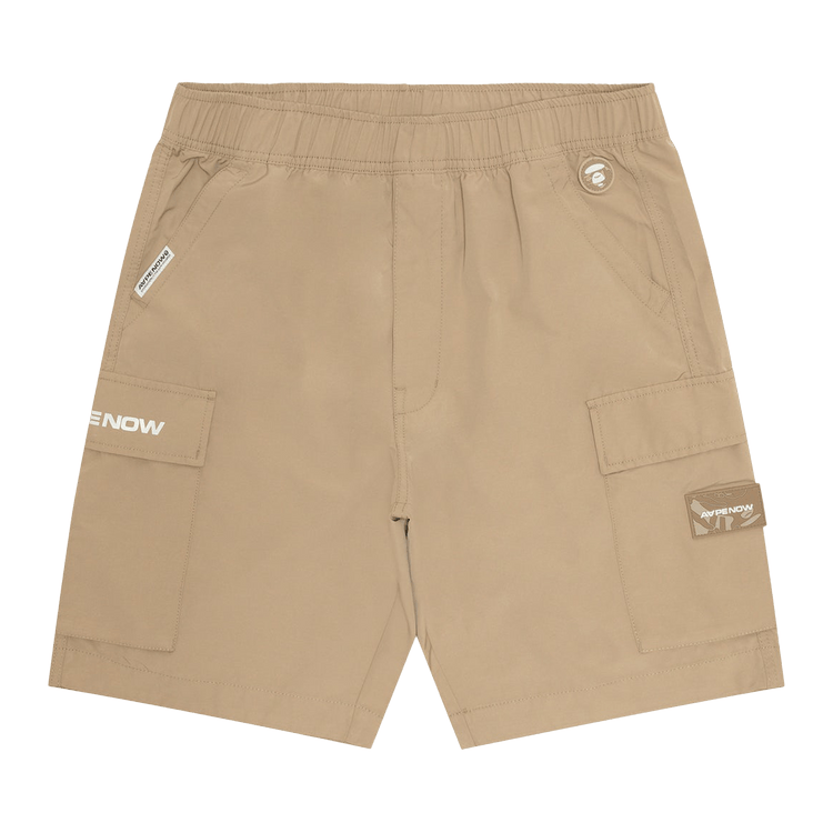 AAPE Now Moonface Logo Cargo Shorts "Beige"