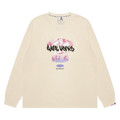 AAPE Unvs Moonface Long Sleeve Tee "Ivory/White"