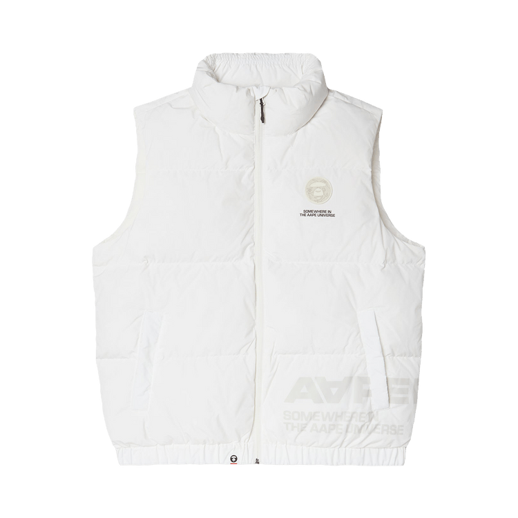AAPE Moonface Patch Down Vest "Ivory"