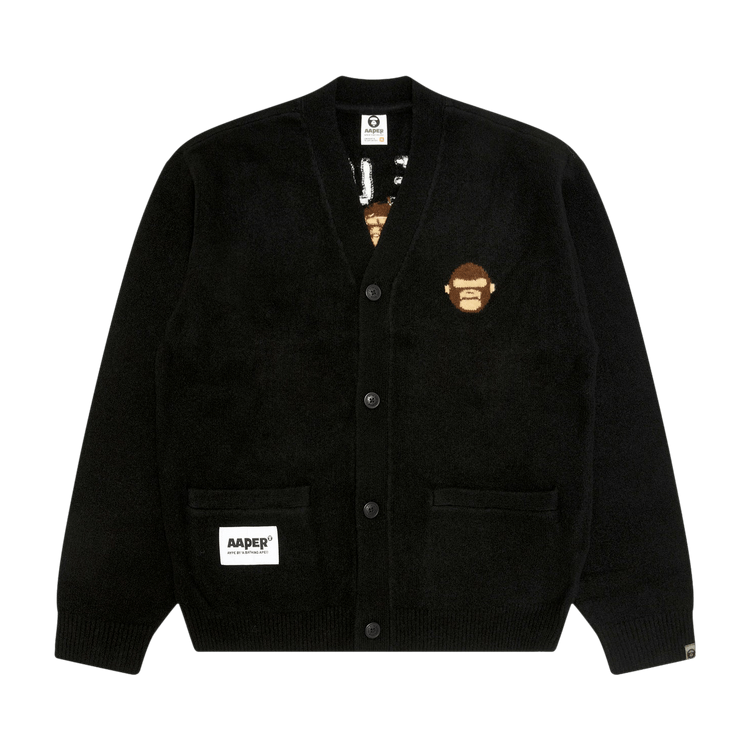 AAPE r v-Neck Cardigan "Black"