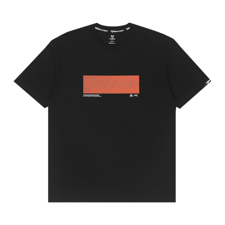 AAPE Moonface Chest Tape Tee "Black"