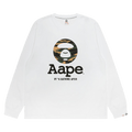 AAPE Unvs Long Sleeve Tee "White/Green"