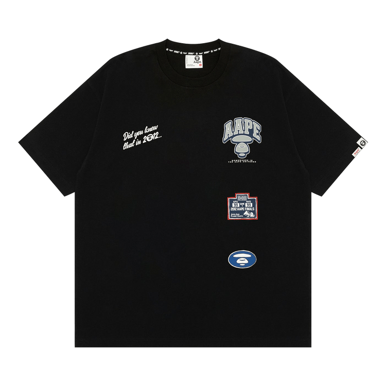 AAPE Moonface Logo Printed Tee "Black"