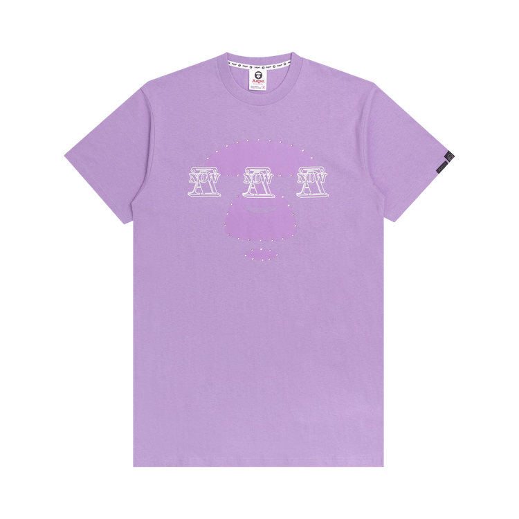 AAPE Moonface Printed Tee "Purple/Light"