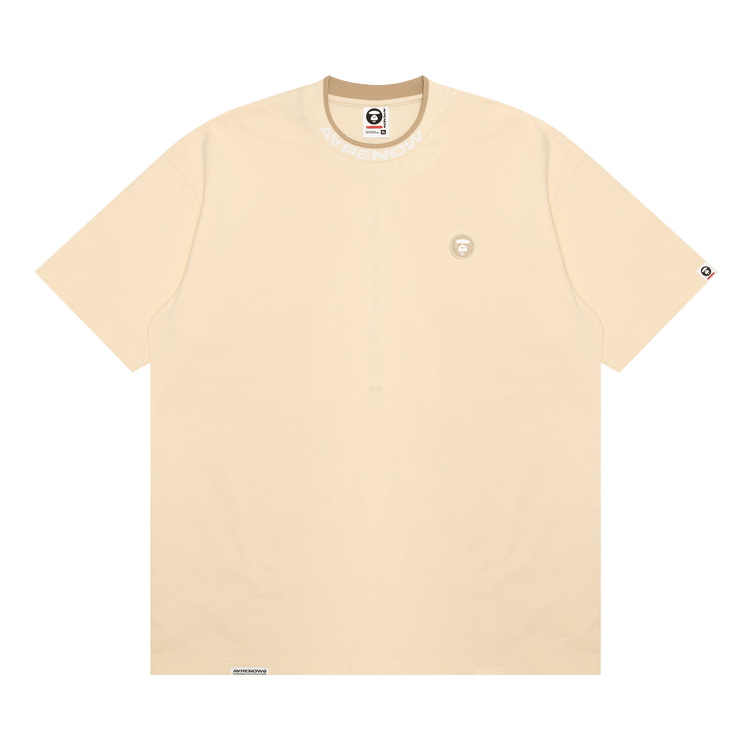 AAPE Now Moonface Logo Relaxed Fit Tee "Ivory/Beige"