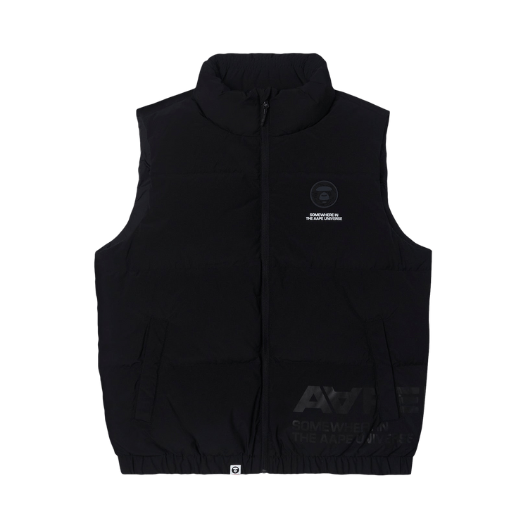 AAPE Moonface Patch Down Vest "Black"