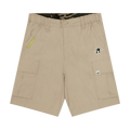 AAPE Moonface Logo Cargo Shorts "Beige/Grey"