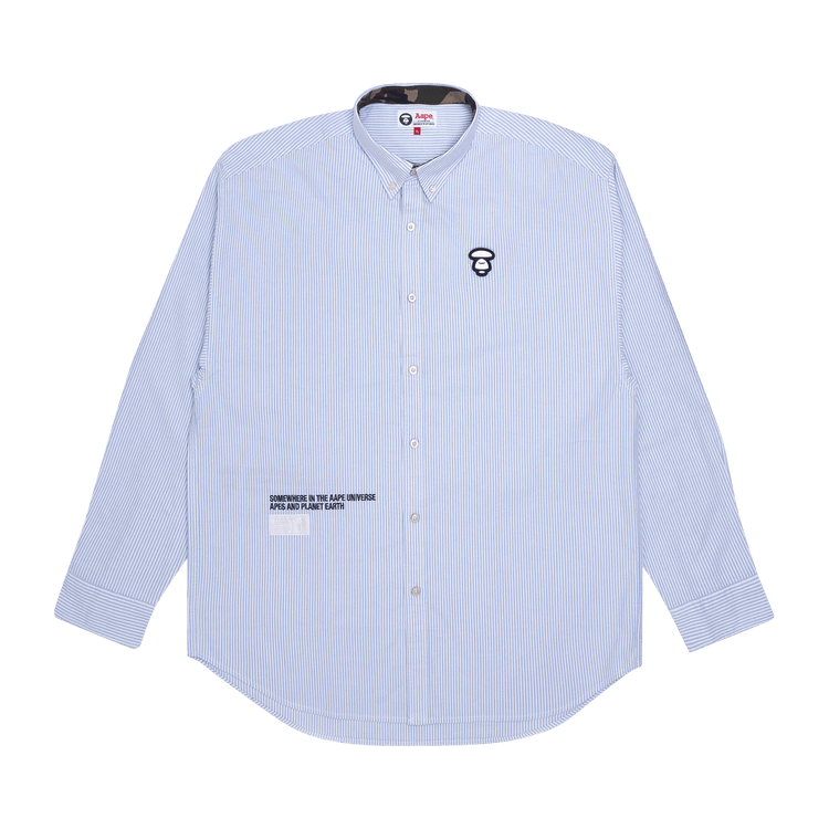 AAPE Button-Down Shirt "Blue/White"