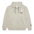 AAPE Basic Zip Up Sweatshirt "White/Heather"