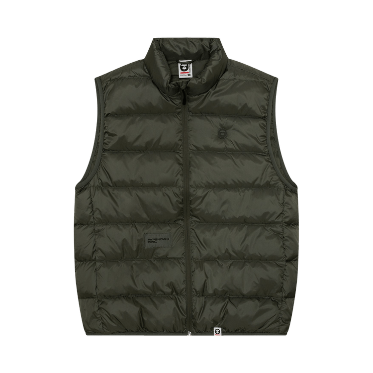 AAPE Moonface Logo Down Vest "Khaki/Grey"