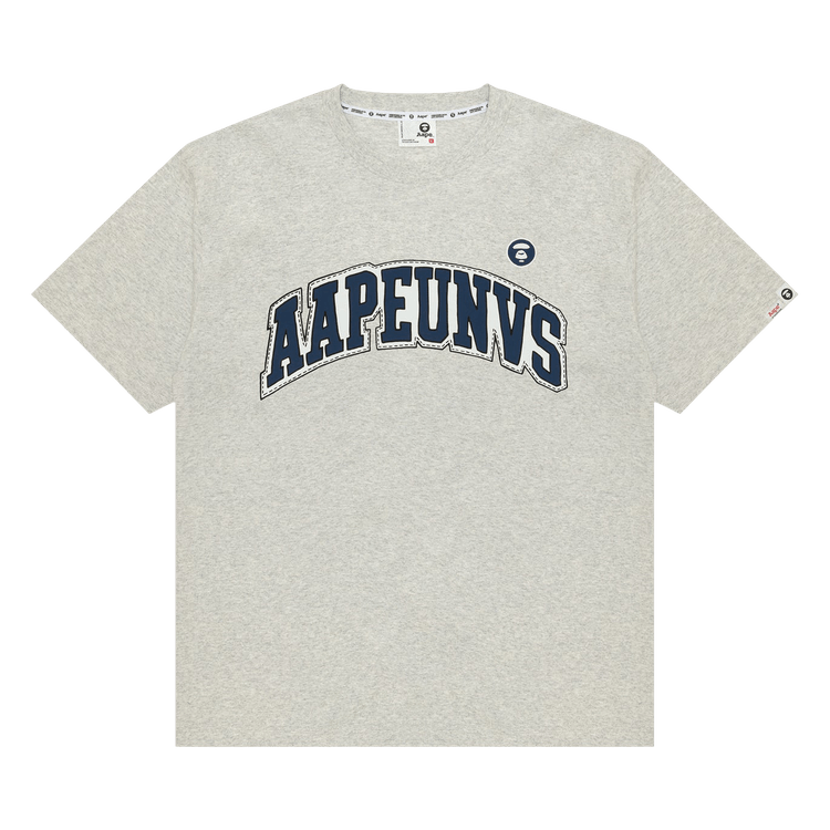AAPE Unvs Moonface Graphic Tee "White/Heather"