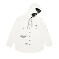 AAPE Moonface Hooded Shirt "Ivory"