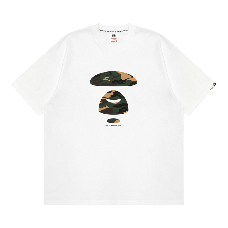 AAPE Unvs Moonface Graphic Tee "White/Green"