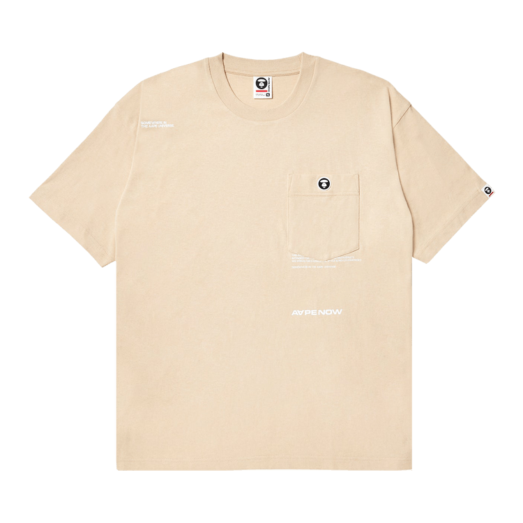 AAPE Moonface Chest Pocket Tee "Red/Light"