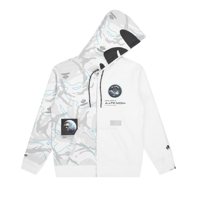 AAPE Logo Zip Hoodie "White"