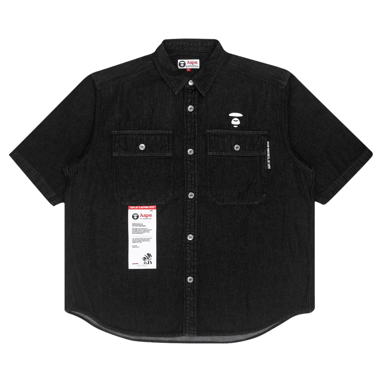 AAPE Moonface Short Sleeve Shirt "Black"