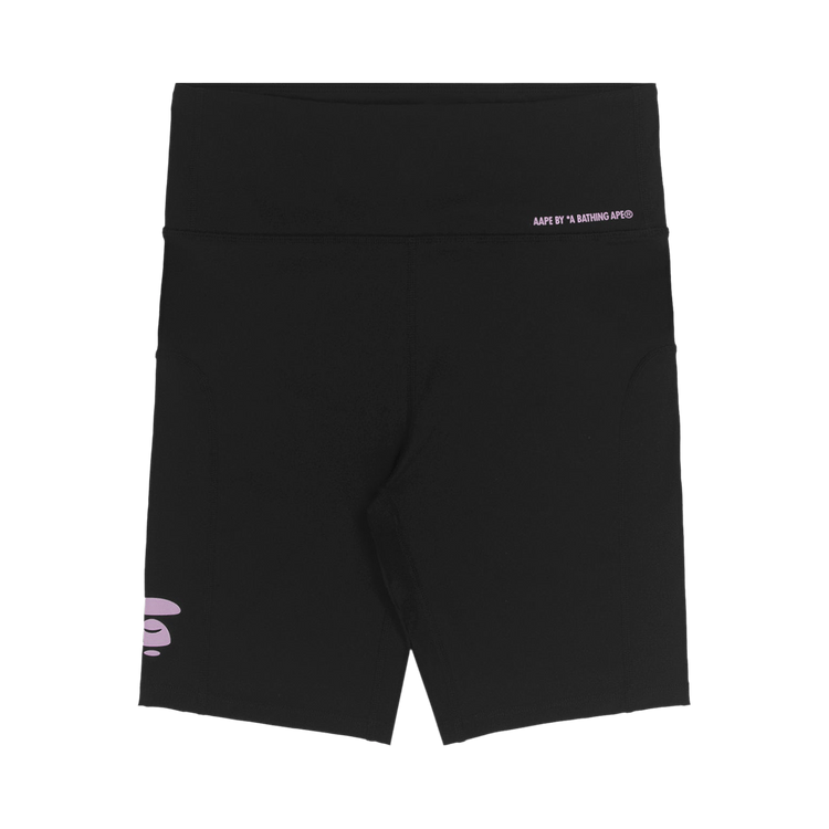 AAPE Moonface Printed Biker Shorts "Black"