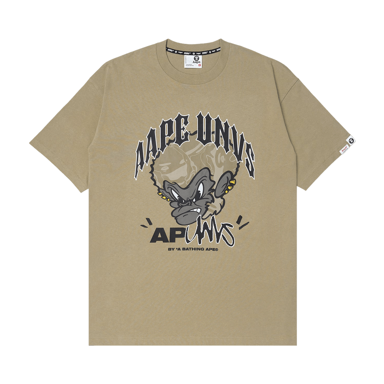 AAPE Moonface Camo Graphic Tee "Beige/Dark"