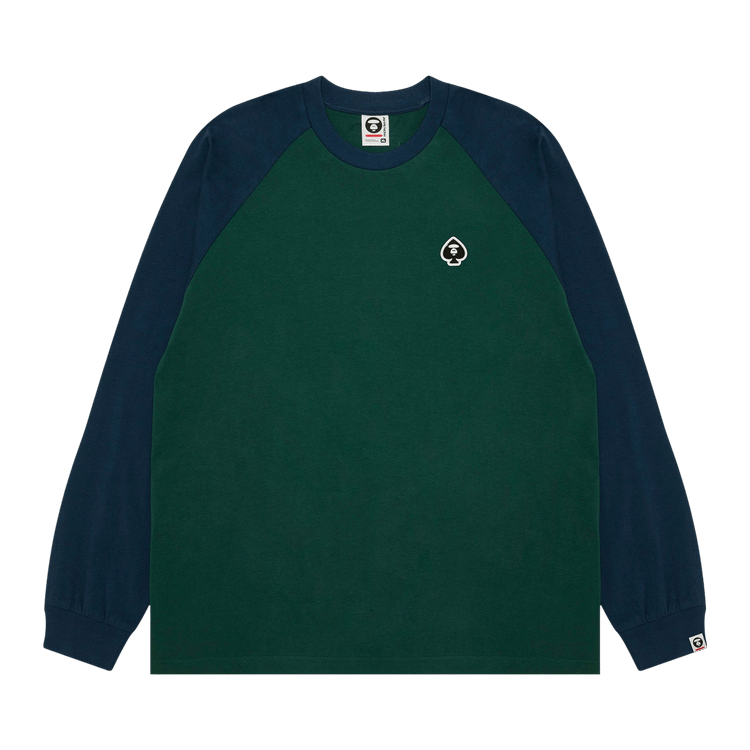 AAPE Now Spades Moonface Logo Long Tee "Navy/Light"