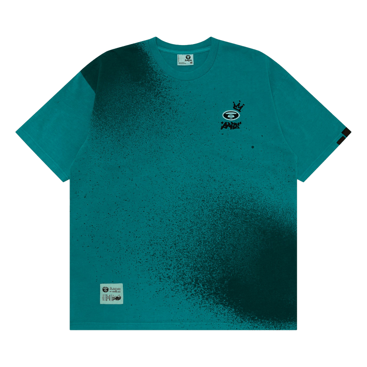 AAPE Moonface Logo Tee "Blue/Green"