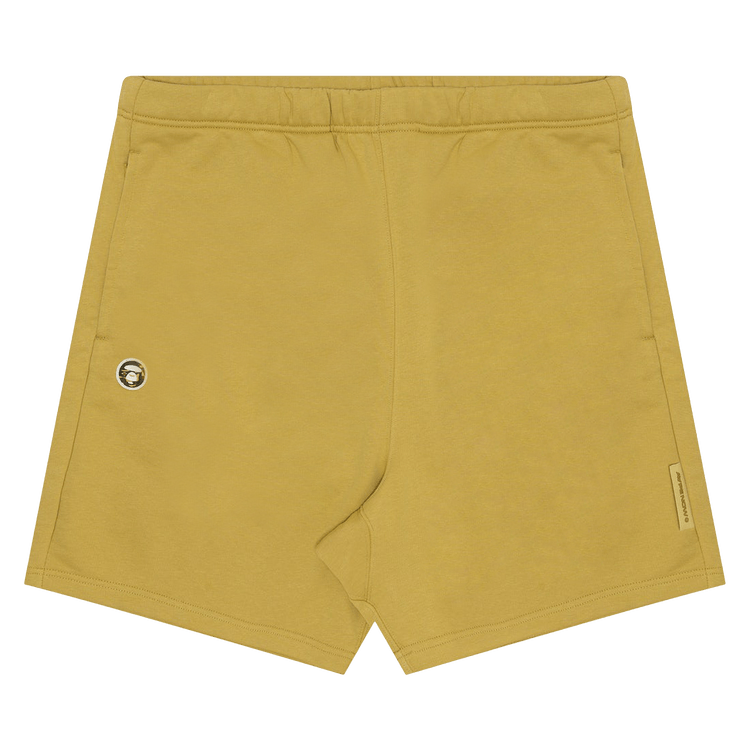 AAPE Moonface Patch Sweat Shorts "Yellow/Grey"