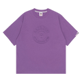 AAPE Moonface Embossed Relaxed Tee "Purple"