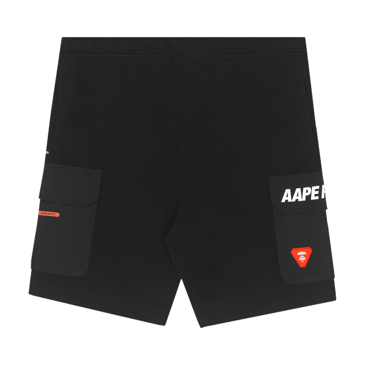 AAPE Moonface Cargo Shorts "Black"