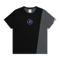 AAPE Moonface Embossed Panelled Tee "Black"