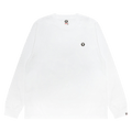 AAPE Moonface Logo Long Sleeve Tee "White"