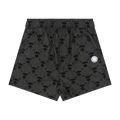 AAPE Moonface Patterned Denim Shorts "Black/Light"