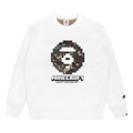 AAPE X Minecraft Camo Panel Sweatshirt "White"