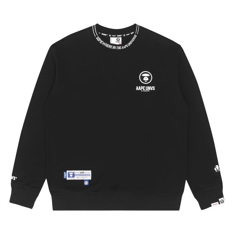 AAPE Moonface Patch Sweatshirt "Black"
