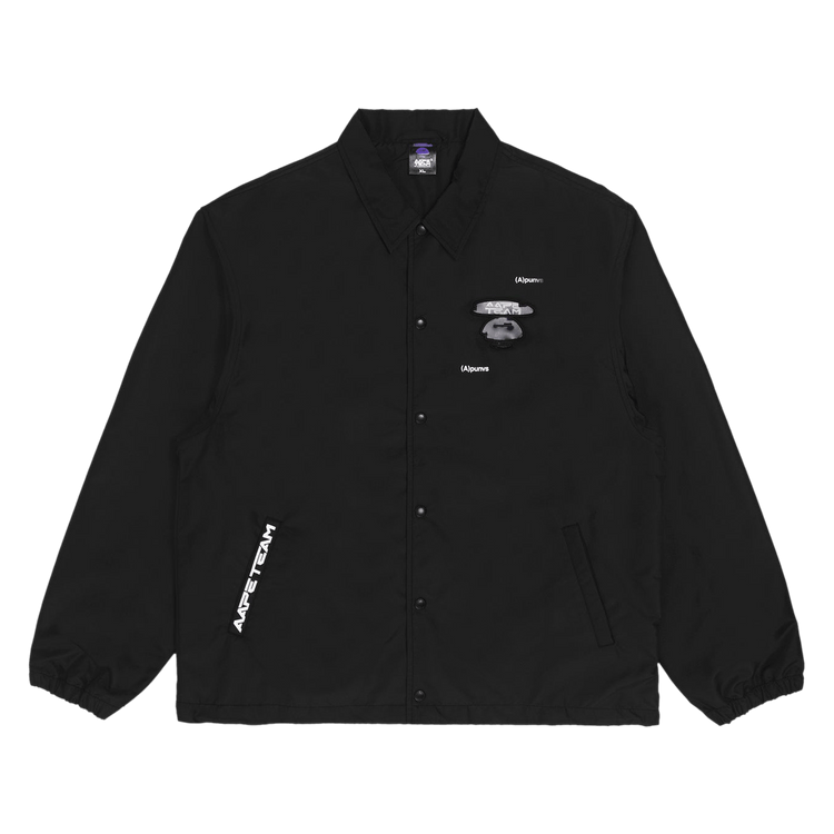 AAPE Moonface Graphic Coach Jacket "Black"