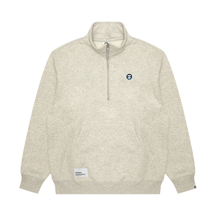 AAPE Now Half Zip Sweater "White/Heather"