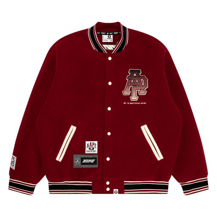 AAPE Logo Varsity Jacket "Burgundy"
