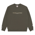 AAPE Moonface Drip Graphic Sweatshirt "Beige/Brown"