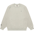 AAPE Moonface Logo Crew Neck Sweatshirt "White/Heather"