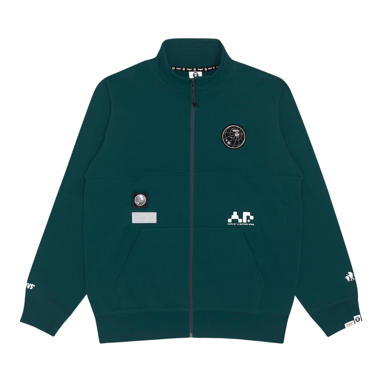 AAPE Logo Zip-Up Sweater "Green/Blue"
