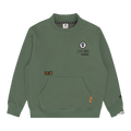 AAPE Moonface Mock Neck Sweatshirt "Khaki"