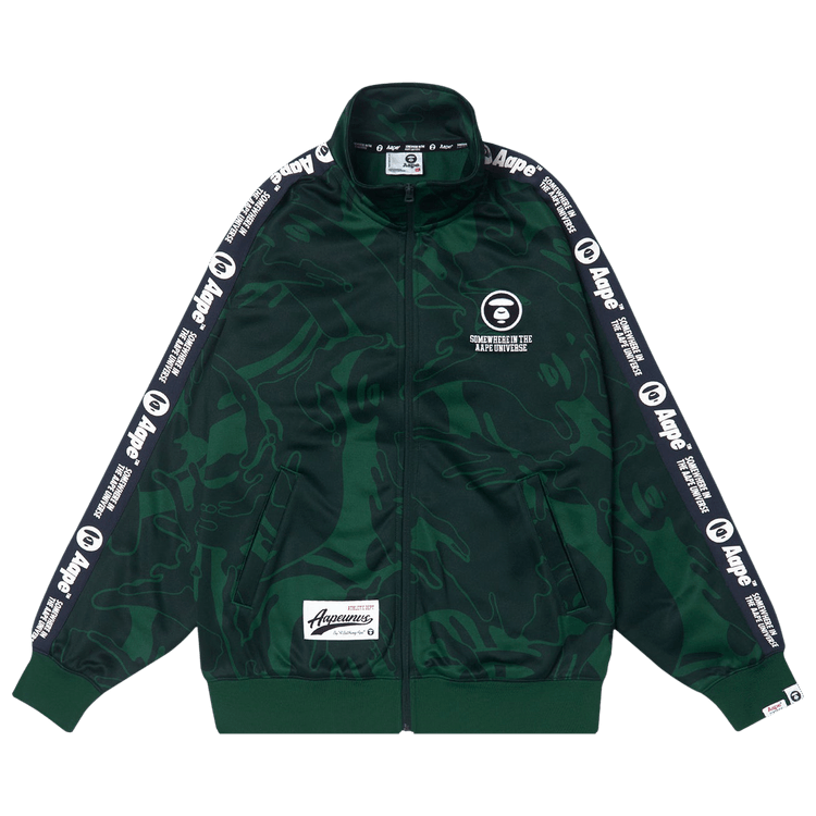 AAPE Moonface Embroidered Track Jacket "Gold/Multi"