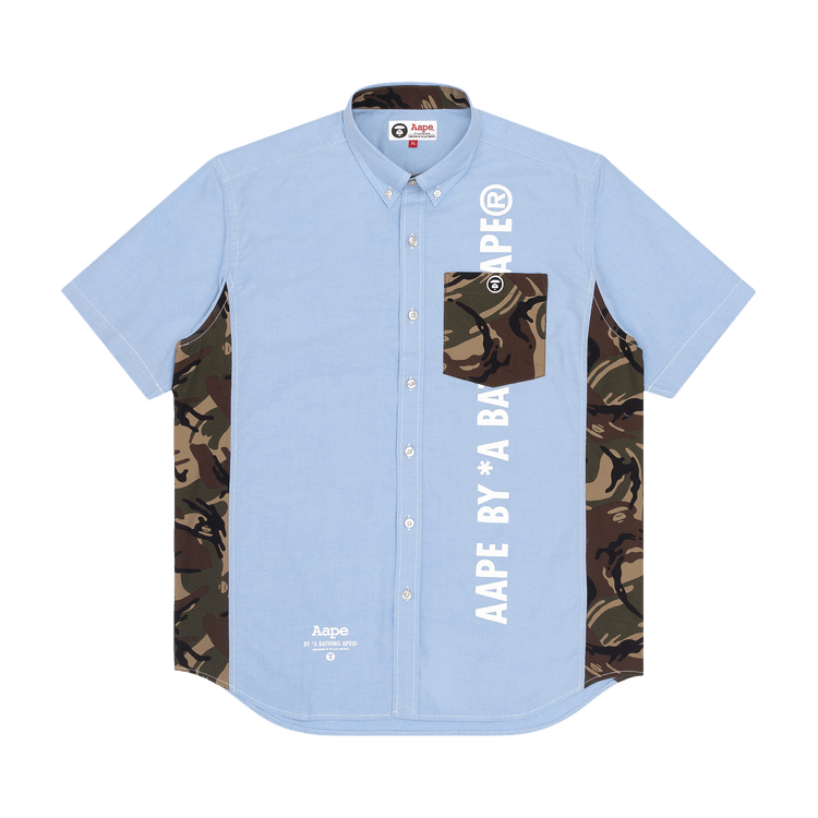 AAPE Camo Panel Shirt "Blue"