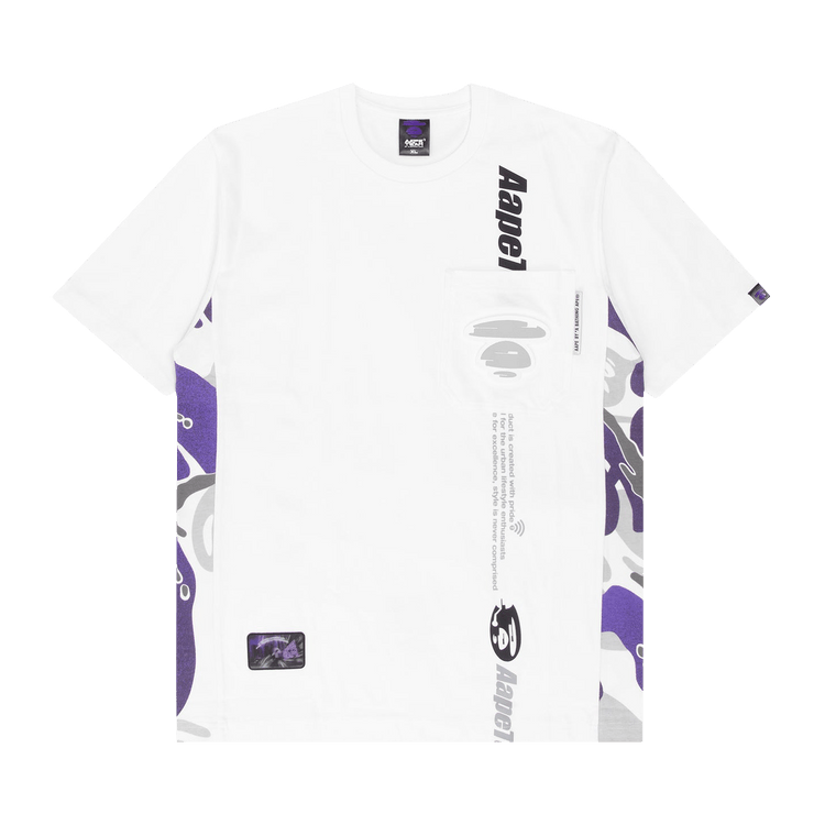 AAPE Moonface Chest Pocket Tee "White"